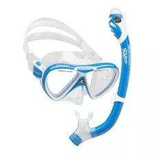 Kit Snorkeling Cressi Pegaso & Iguana Dry Azul Niños Dm27203