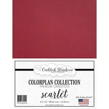 Papel De Cartulina Rojo Escarlata - 8.5 X 11 Pulgadas P...