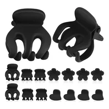 Black Claw Clips Mini Bang Clip Dense, 24 Unidades