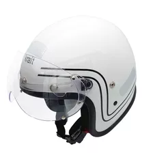  Capacete Old School Vintage Kraft Lançamento Speed White