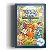 Bíblia Infantil Ilustrada Capa Dura Azul