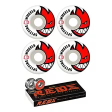 Ruedas De Skate Spitfire Bighead Con Rodamientos Bones Reds