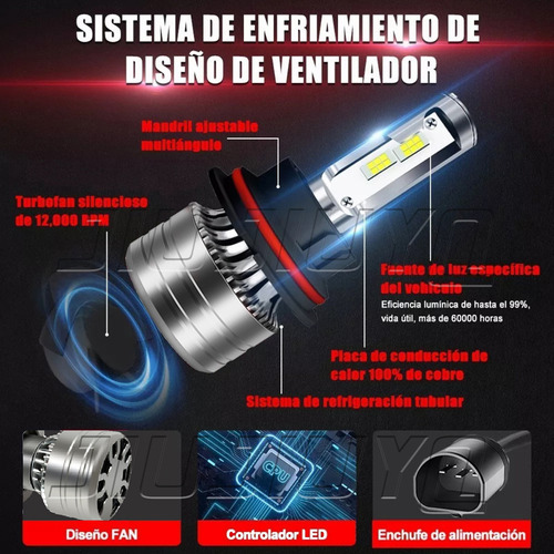 Para Jeep Liberty 2002 2003 2004 Kit De Focos Led 40000lm Foto 4