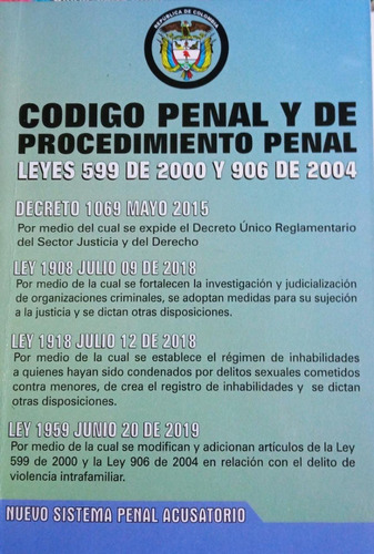Código Penal Y De Procedimiento Penal 2022