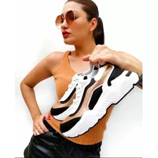 Zapatilla Mujer Sneaker Urbana Plataforma Urbanas Del 35-40 