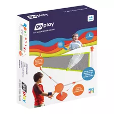 Kit Beach Tennis Com Rede Deluxe Go Play Multikids - Br1792