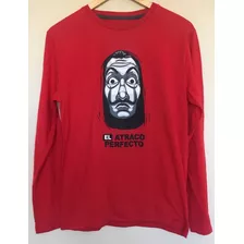 Polera Casa De Papel - Manga Larga - El Atraco Perfecto