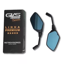 Retrovisor Gvs Xre 300 Haste Fixa Honda Lente Convexa Azul