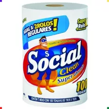 Papel Toalha De Papel Social Clean 100 Folhas