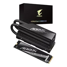 Ssd M.2 Nvme Gen5 2tb Gigabyte Aorus Gen5 12000 Com Dissipador Pci-e 5.0 Gen 5 Leitura 12400mb/s E Escrita 11800mb/s Ag512k2tb Cor Preto