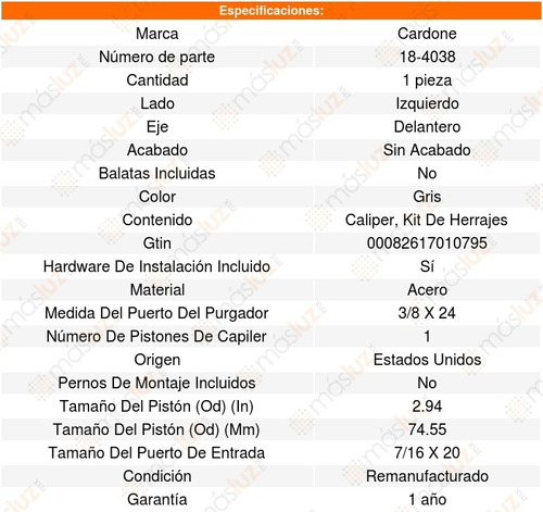 Caliper Freno Delantero Izquierdo Gmc P25/p2500 Van 1971 Foto 4