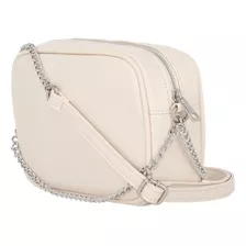 Bolso Crossbody Mujer Ivory 848-11 Color Blanco Correa De Hombro Blanco Diseño De La Tela Liso