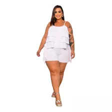 Conjunto Gringa Cropped Plus Size Tamanho Grande Lançamento