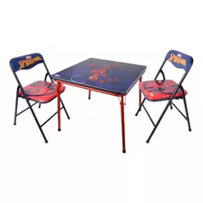 Set Mesa Plegable Con Sillas Spider-man