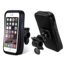 Soporte De Celular Universal Para Moto Y Bici Con Funda Imp Color Negro