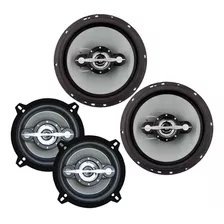 Kit Auto Alto Falantes 280w Rms Portas Dianteiras Traseiras