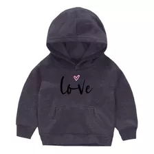 Moletom Infantil Blusa De Frio Amor Love Menina Quente Macio