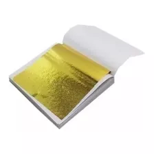100 Folhas Ouro Comestivel Bolos Bebidas Artesanato 9 X 9cm