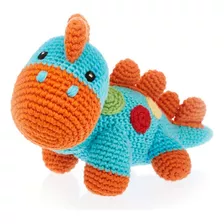 Guijarro Dinosaurio Hecho A Mano Turquesa Crochet De Comerci