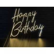 Placa Luminoso Neon De Led - Happy Birthday + Oh Baby + N1 