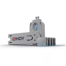 Lindy - Bloqueador De Puertos Usb (4 Unidades), Azul