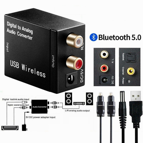 Convertidor De Audio Digital A Analógico Bluetooth 5.0