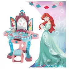 Set De Belleza Tocador Princesas Disney Juguete Para Niñas