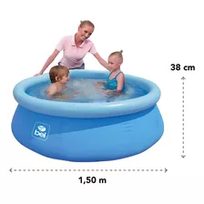 Piscina Inflável Bel 1,50mx0,38cm 500lts - Belfix Cor Azul