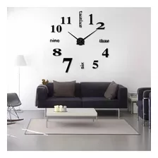 Reloj De Pared 3d Moderno De Cuarzo Y Acrílico Moda Color De La Estructura Negro