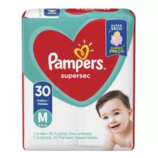 Fraldas Supersec Tamanho M Com 30 Unidades Pampers