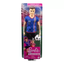 Boneco Ken Jogador De Futebol Camisa Azul Mattel Hcn15