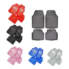 Alfombra Cubre Piso Metálico Colores Set 4pcs Auto Tuning