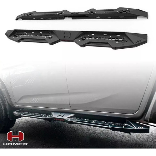 Estribos Negro Shadow Hamer Para Ford Ranger 2016 Al 2022 Foto 7