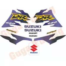 Adesivo Suzuki Dr 650 1999 Acabamento Brilho Preta E Branca