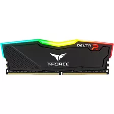 Memoria Ram T-force Delta Rgb Gamer Color Negro 8gb 1 Team Group Tf3d48g3200hc16c01