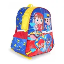 Mochila Costa Luccas Neto Com Som Pequena Clio 3236 Cor Azul Desenho Do Tecido Os Aventureiros