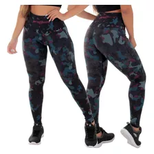 Kit 3 Leggings Plus Size Cintura Alta 0%transparente Top