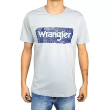 Camiseta Country Masculina Wrangler Cinza E Azul Wm5672cz