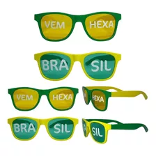 Kit 2 Óculos Personalizados Da Copa Vem Hexa Do Brasil 