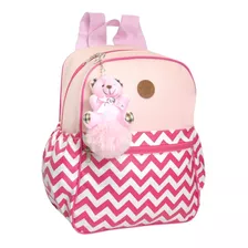 Bolsa Mochila Feminina Teen Adulto Caderno Univ. + Pom Pom