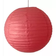 Lámpara Bola De Papel Arroz China 40 Cm Rojo