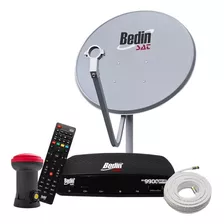 Kit Receptor Digital Bedin Bs9900 + Antena Lnbf Ku Cabo