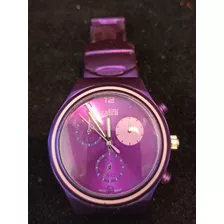 Reloj Pulsera Zafira Hombre Malla Metálica Violeta 