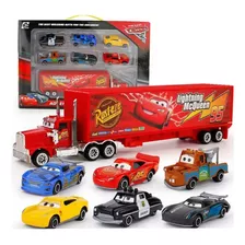 Relâmpago Mcqueem Kit Carreta E 6 Carrinhos Filme Carros 