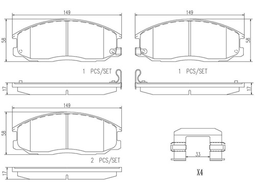 Balatas Delanteras Para Kia Sedona Ex 2002-2003 Cermica Foto 2