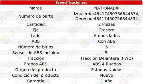 Mazas Traseras Con Abs National Mercury Milan 2006 A 2011 Foto 7