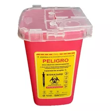 Caja Contenedor Desechos Cortopunzantes Rojo 1l - Ekipomed