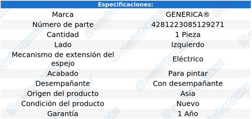 Espejo Gmc Yukon 2007 2008 2009 2010 2011 2012 Elec Chofer Foto 2