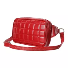 Miniso Bolsa Crossbody Con Estampado Cuadrado Rojo Acabado De Los Herrajes Metalicos Diseño De La Tela Cuadros Rojos