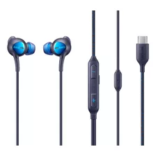 Audífonos Manos Libres Tipo C Para Samsung Akg Color Azul